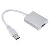 Cable convertidor de tarjeta gráfica externa USB3.0 a HDMI (plateado)