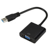 Cable convertidor de tarjeta gráfica externa USB3.0 a VGA, resolución: 720P (negro)