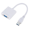 Cable convertidor de tarjeta gráfica externa USB3.0 a VGA, resolución: 720P (blanco)