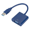 Cable convertidor de tarjeta gráfica externa USB3.0 a VGA, resolución: 1080P (azul)