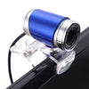 Webcam HDSJ A860 30FPS 480P HD para escritorio / computadora portátil, con micrófono absorbente de sonido 10M, longitud: 1.4m (azul)