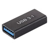 Adaptador de aleación de aluminio Type-C / USB-C hembra a USB 3.0 hembra (negro)