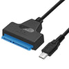 Cable convertidor de datos HDD USB-C / Type-C 3.1 macho a SATA (15 pines + 7 pines), longitud: 20 cm