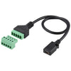 Mini de 5 pines hembra a terminales enchufables de 5 pines Conector USB sin soldadura Cable adaptador de conexión sin soldadura, Longitud: 30 cm