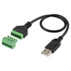 Terminales enchufables USB macho a 5 pines Conector USB sin soldadura Cable adaptador de conexión sin soldadura, Longitud: 30 cm