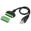 Enchufe macho RJ45 a terminales enchufables de 8 pines Conector USB sin soldadura Cable adaptador de conexión sin soldadura, Longitud: 30 cm