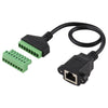 Enchufe hembra RJ45 a terminales conectables de 8 pines Conector USB sin soldadura Cable adaptador de conexión sin soldadura, Longitud: 30 cm
