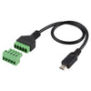 Micro USB macho a terminales conectables de 5 pines Conector USB sin soldadura Cable adaptador de conexión sin soldadura, Longitud: 30 cm