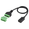 Terminales enchufables USB-C / Type-C de 5 pines Conector USB sin soldadura Cable adaptador de conexión sin soldadura, Longitud: 30 cm