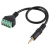 Terminales enchufables de 3,5 mm macho a 4 pines Conector sin soldadura Cable adaptador de conexión sin soldadura, Longitud: 30 cm