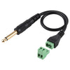Terminales enchufables macho de 6,35 mm a 2 pines Conector sin soldadura Cable adaptador de conexión sin soldadura, Longitud: 30 cm