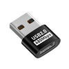 Adaptador USB 2.0 macho a hembra tipo C (negro)