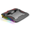 SSRQ-021S Versión de arco iris Flank Flank Resplandor Dual-Fan Laptop Radiador de dos velocidades Base de computadora ajustable para portátiles menores de 18 pulgadas