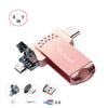 Richwell 3 en 1 16G Tipo-C + Micro USB + USB 3.0 Disco flash de metal con función OTG (Oro rosa)