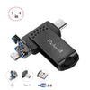 Richwell 3 en 1 32G Tipo-C + Micro USB + USB 3.0 Disco flash de metal con función OTG (Negro)
