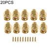 20 PCS SMA-JB3 Conector RF SMA Tornillo interior macho y soldadura de pines semirrígido