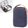 Bolsa de almacenamiento del cable del cargador del cargador de auriculares multifunción, paquete de alimentación portátil ultral fibra, tamaño: L, 16.5x6x23.5cm (azul)