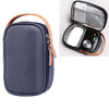 Bolsa de almacenamiento de cable de datos con cargador de auriculares multifunción, paquete de energía portátil de ultra fibra, tamaño: S, 11x5.5x18cm (azul)