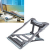 Soporte de enfriamiento de aleación de aluminio Soporte de computadora portátil simple de escritorio, soporte de seis etapas, tamaño: 21x26cm (negro gris)