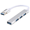 A-809 USB 3.0 + 3 x USB 2.0 a USB 3.0 Adaptador HUB de aleación de aluminio (Plata)