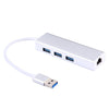Carcasa de aluminio 3 puertos USB3.0 HUB + Adaptador Ethernet Gigabit USB3.0