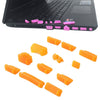 Tapones antipolvo de silicona universales 13 en 1 para computadora portátil (naranja)