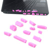 Tapones antipolvo de silicona universales 13 en 1 para computadora portátil (rosa)