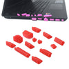 Tapones antipolvo de silicona universales 13 en 1 para computadora portátil (rojo)