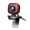 HXSJ A849 480P Cámara de PC con cámara web de video HD ajustable de 360 grados con micrófono (Negro Rojo)