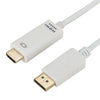 Cable convertidor de 4K x 2K DP a HDMI, longitud del cable: 1,8 m (blanco)