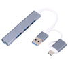 Adaptador A-806 5 en 1 USB 3.0 y Tipo-C / USB-C a HUB USB 3.0