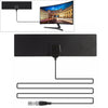 Alcance de 25 millas 28dBi Antena de TV digital HDTV amplificada de alta ganancia para interiores y exteriores con cable coaxial de 3,7 m y adaptador IEC