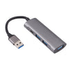 U-811 4 en 1 USB 3.0 a 3 USB 3.0 + USB-C / TYP-C Ports Hub Station