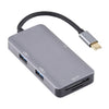 Lector de tarjetas USB-C OTG multifunción 5 en 1 dual USB 3.0 + CF + TF + SD