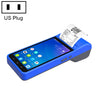 ZJ-6000 58mm PDA Handheld 5.5 pulgadas Código de barras Código bidimensional Código de escaneo inteligente de Android Máquina de impresión térmica de caja registradora, enchufe de EE. UU. (Azul)