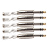 5 PCS 6.35mm Conector de audio de metal Conector de cable de micrófono estéreo