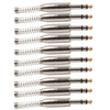 10 PCS 6.35mm Conector de audio de metal Conector de cable de micrófono estéreo