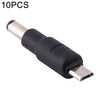 10 piezas de 5,5 x 2,1 mm a conector de enchufe de alimentación de CC Micro USB