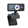 HXSJ S4 1080P Cámara de PC con cámara web de video de enfoque manual HD ajustable de 180 grados con micrófono (Negro)