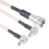 Cable de extensión de cable conector RF coaxial dual TS9 a RG316, especificación: 50 x 50 cm