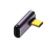 240W USB-C/Tipo-C Hembra a USB-C/Tipo-C Macho 40Gbps Adaptador de Curva Media con Luz