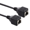 Cable de extensión de red LAN Ethernet hembra a hembra RJ45, longitud del cable: 30 cm