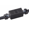 Crystal Network Straight Through Head-line Connector Par de terminales hembra a dispositivo de extensión de interfaz RJ45 de doble cabezal (negro)