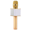 SDRD SD-08 Altavoces dobles Alta calidad de sonido Grabación de karaoke KTV de mano Micrófono de condensador inalámbrico Bluetooth (dorado)