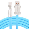 Mech Series 6A 120W USB a tipo C Cable de carga rápida con conector de metal de 180 grados, longitud: 1,2 m (azul)