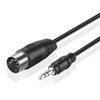 Conector estéreo de 3,5 mm a conector MIDI DIN de 5 pines, cable adaptador de audio, longitud del cable: 1,5 m
