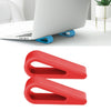 2 PCS Soporte simple para computadora portátil Soporte de almohadilla de base de aumento de altura ajustable para disipación de calor