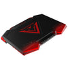 Soporte para computadora portátil con radiador de cinco núcleos y puertos USB dobles (rojo)