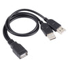 Femenina USB a 2 USB Cable macho, longitud: alrededor de 30 cm