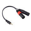 30cm Metal Head 3.5mm Macho a 3 pines XLR CANNON Cable adaptador de conector de audio macho